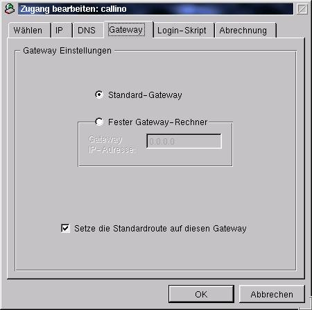 Gateway-Einstellungen